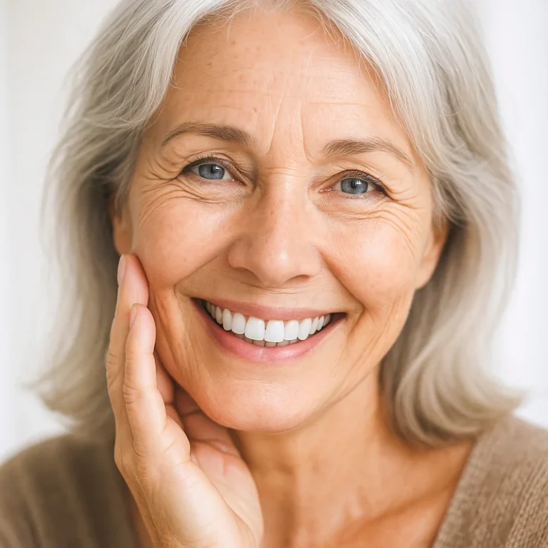 Confident woman smiling after receiving dental implants in West Jordan, UT